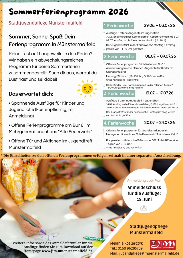 ausschreibung sommerferienprogramm2026 jpmmf